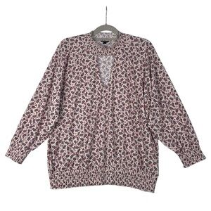 Torrid Textured Jersey Choker Neck Smocked Bottom Top Size 2 Flower print